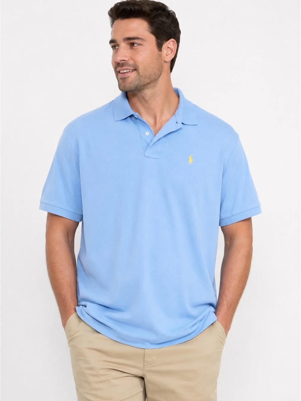 Polo Ralph Lauren Men's Classic-Fit 100% Cotton Polo Shirt Bristol Blue XXL